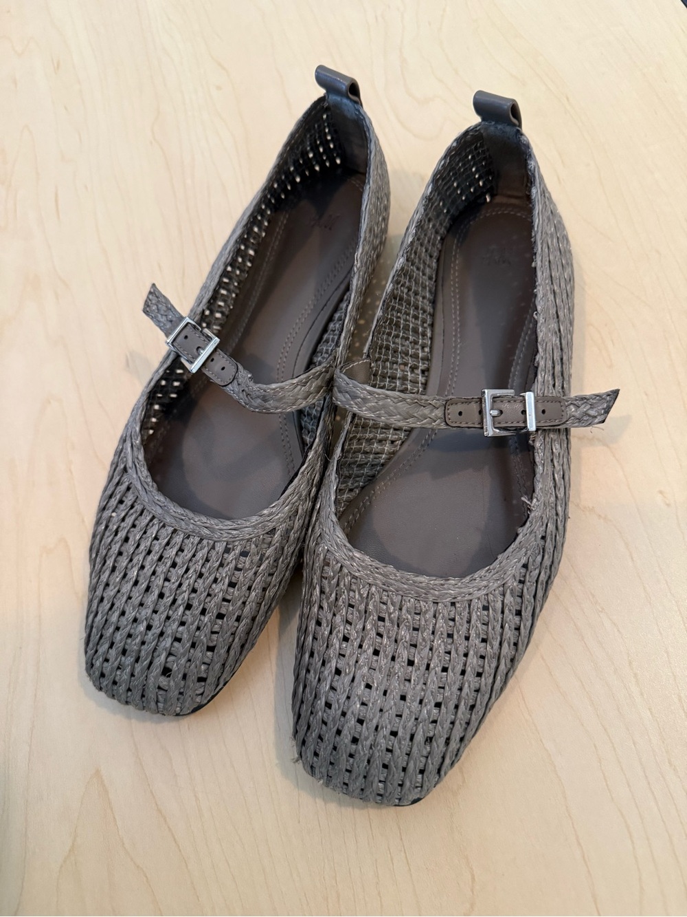 Woven Mary Jane Ballet Flats
